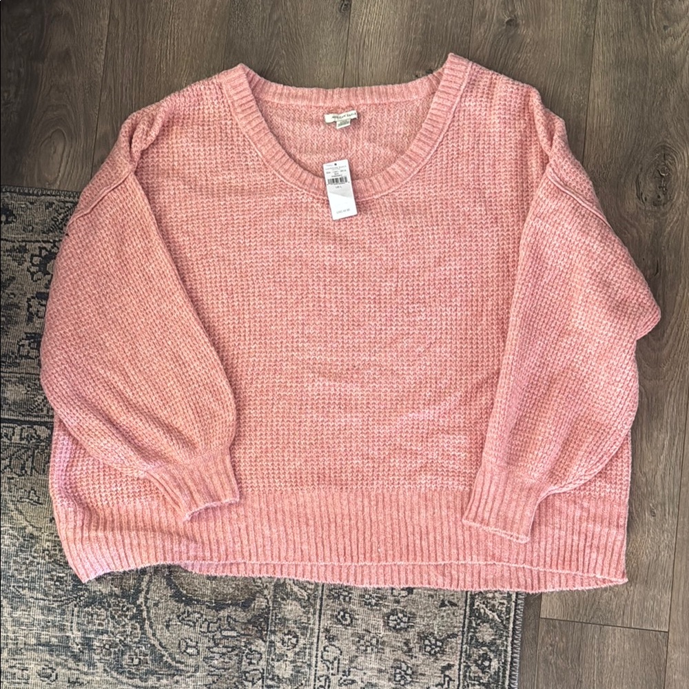 American Eagle Outfitters Soft Pink Crew Neck Sweater